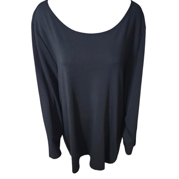 bryn Walker Made In USA Black 1X Twyla Tunic Lagenlook Oversized Ponte Knit NEW - Picture 3 of 9